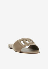 Dolce 
Gabbana Bianca DG Logo Slides Taupe CQ0436 AY329 8I399