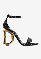 Dolce 
Gabbana Keira 105 Polka Dot Print DG Baroque Sandals CR0739 AW139 HN56W Black