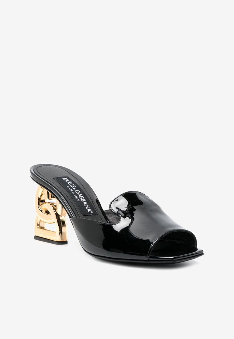 Dolce 
Gabbana Keira 80 Patent Leather Mules Black CR1180 A1471 80999