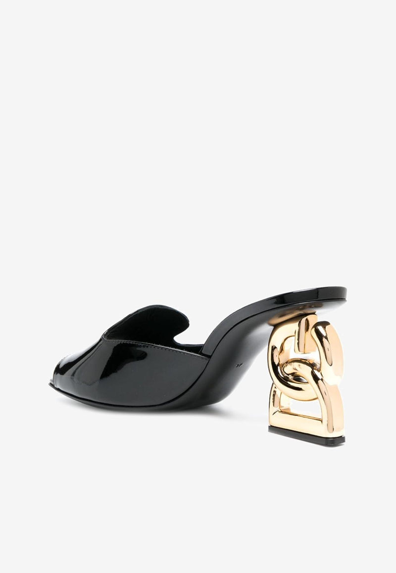 Dolce 
Gabbana Keira 80 Patent Leather Mules Black CR1180 A1471 80999