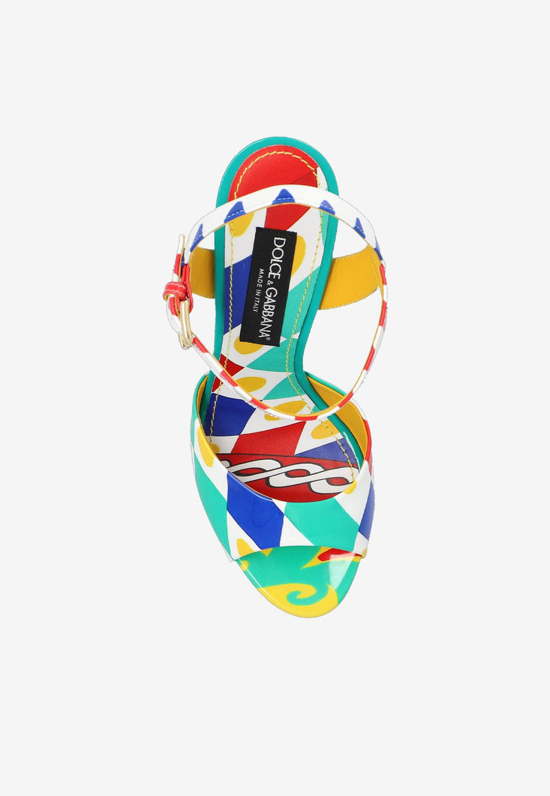 Dolce 
Gabbana Keira 105 Carretto Print Platform Sandals Multicolor CR1402 AI412 HH4KX