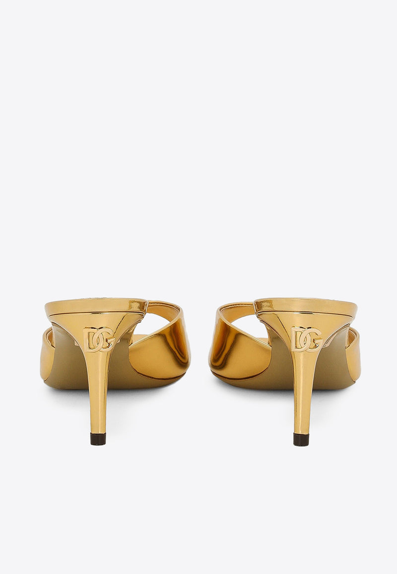 Dolce 
Gabbana Keira 60 Mules in Mirrored Leather Gold CR1522 AY828 89869