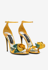 Dolce 
Gabbana Keira 105 Rose Sandals in Patent Leather CR1648 AR848 8L136 Yellow