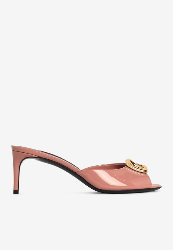 Dolce 
Gabbana Keira 60 DG Logo Sandals in Patent Leather Pink CR1799 A1471 80405