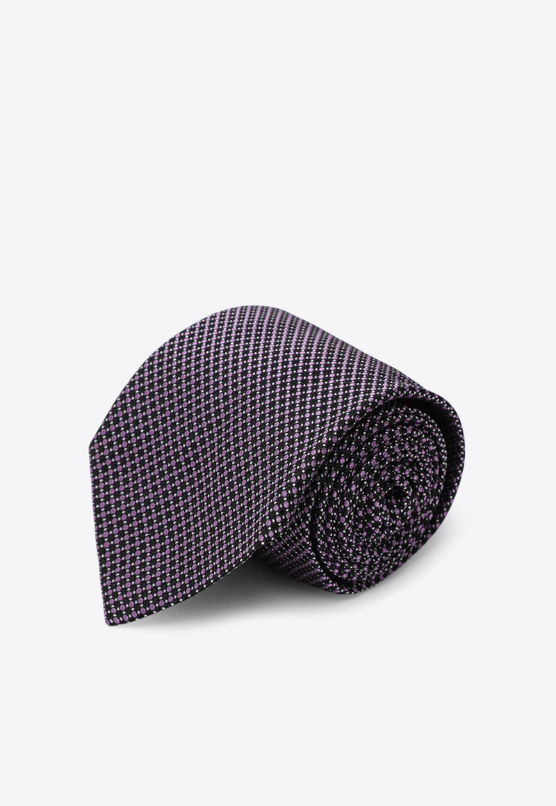 Destin Polka Dot Silk Tie Purple CR7TF53PSI/P_DESSR-08