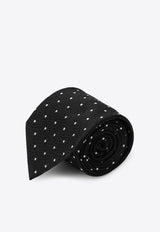 Destin Polka Dot Silk Tie Black CR8TF12SI/P_DESSR-01