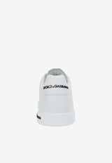 Dolce 
Gabbana Logo Low-Top Sneakers in Calfskin White CS2213 AA335 80001