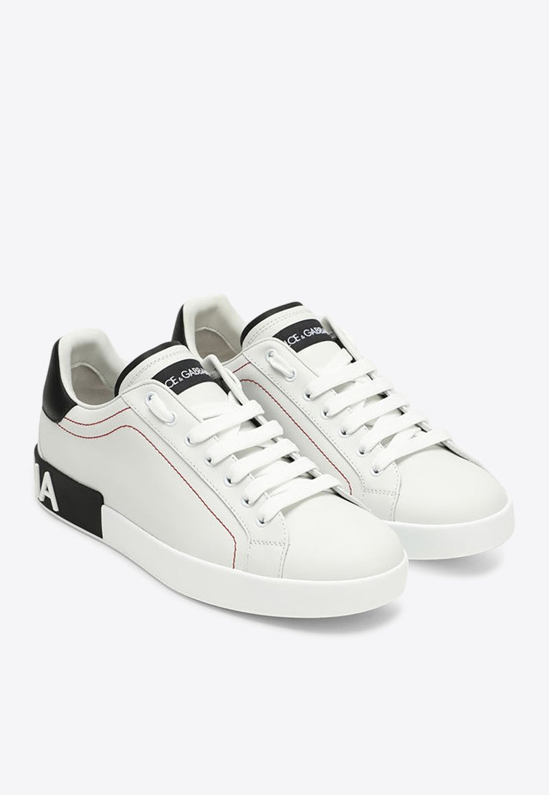 Dolce 
Gabbana Portofino Logo Patch Leather Sneakers White CS2216AH526/P_DOLCE-89697