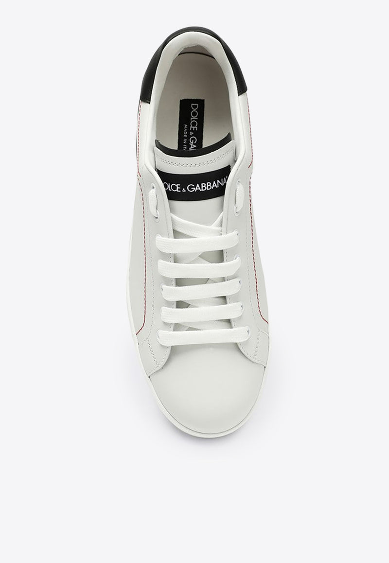 Dolce 
Gabbana Portofino Logo Patch Leather Sneakers White CS2216AH526/P_DOLCE-89697