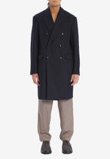 Barena Venezia Double-Breasted Wool Coat Navy CSU47730444NAVY