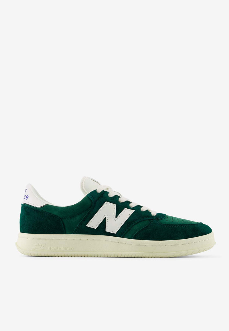 New Balance T500 Low-Top Sneakers in Marsh Green with Angora and Sea Salt CT500CH