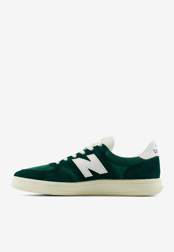 New Balance T500 Low-Top Sneakers in Marsh Green with Angora and Sea Salt CT500CH