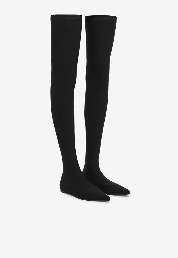 Dolce 
Gabbana Stretch Over-the-Knee Boots CU1115 AV590 80999 Black