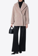 Max Mara Cuba Double-Breasted Teddy Coat Sand CUBAWO/Q_MAXM-002