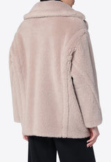 Max Mara Cuba Double-Breasted Teddy Coat Sand CUBAWO/Q_MAXM-002