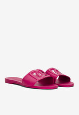 Dolce 
Gabbana DG Logo Rubber Slides CW2215 AN994 80422 Fuchsia