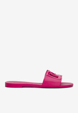 Dolce 
Gabbana DG Logo Rubber Slides CW2215 AN994 80422 Fuchsia