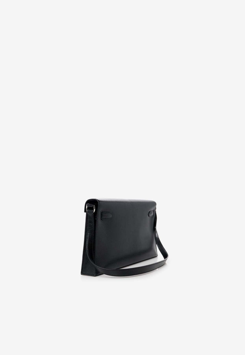 Hermès Kelly Elan in Black Chevre Chamkila Leather with Palladium Hardware