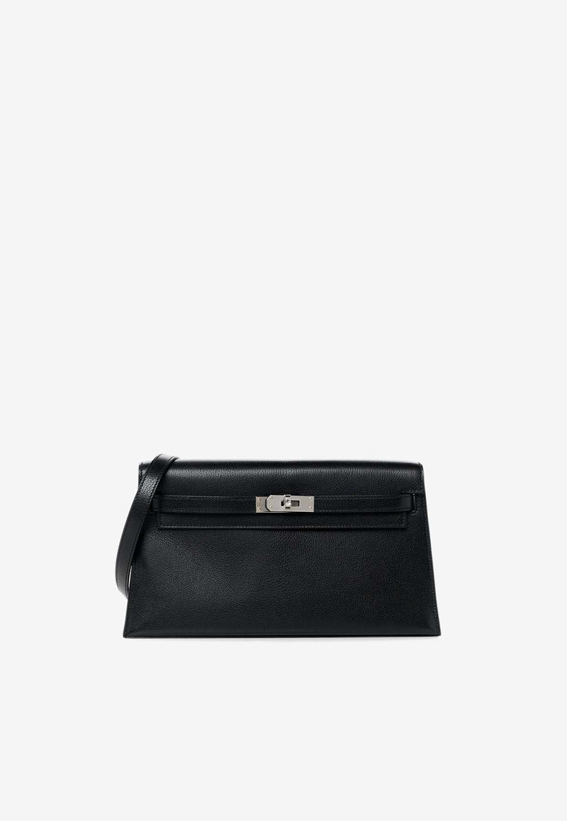 Hermès Kelly Elan in Black Chevre Chamkila Leather with Palladium Hardware