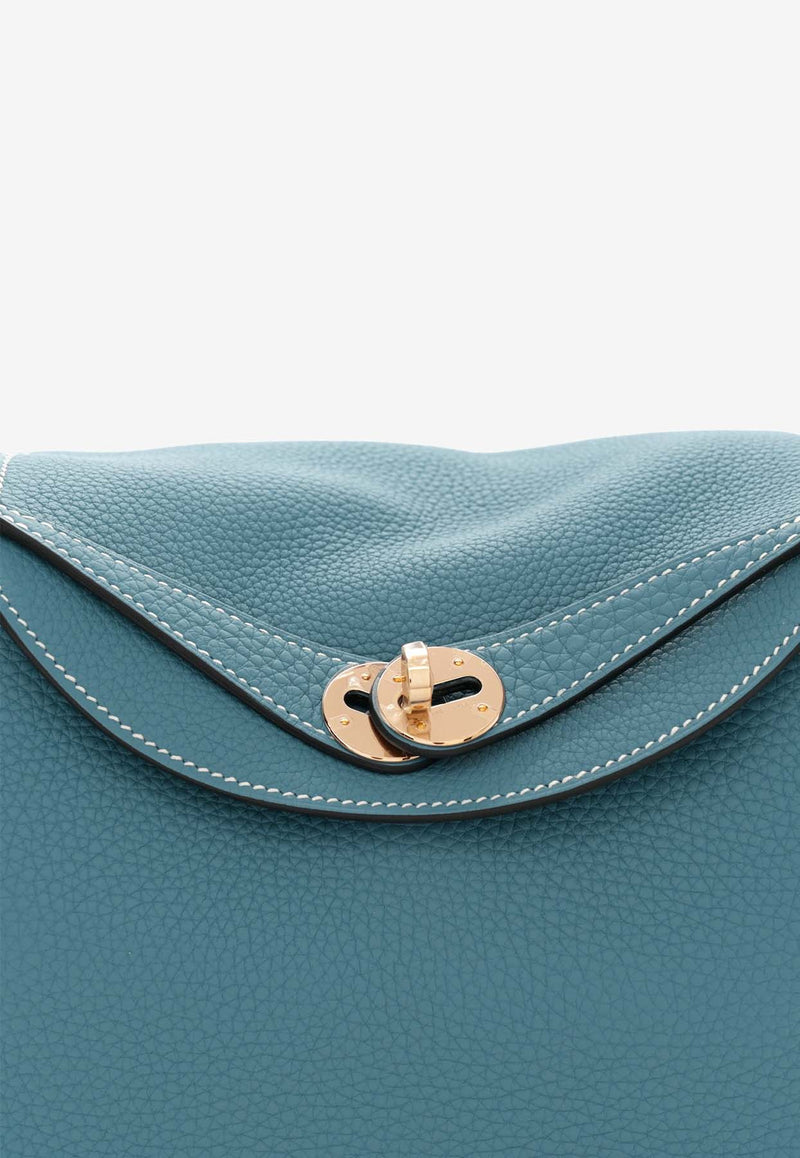 Hermès Lindy 26 in New Bleu Jean Clemence with Gold Hardware