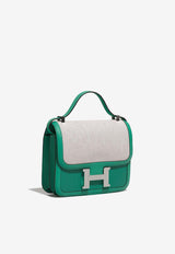 Hermès Constance 24 in Vert Jade Swift and Toile with Palladium Hardware