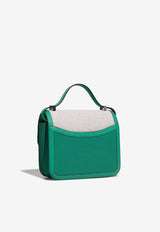 Hermès Constance 24 in Vert Jade Swift and Toile with Palladium Hardware