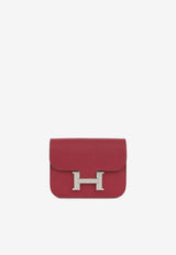 Hermès Constance Slim Wallet in Rubis Epsom Leather with Palladium Hardware