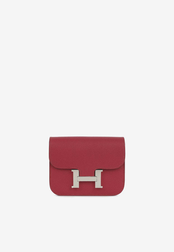 Hermès Constance Slim Wallet in Rubis Epsom Leather with Palladium Hardware