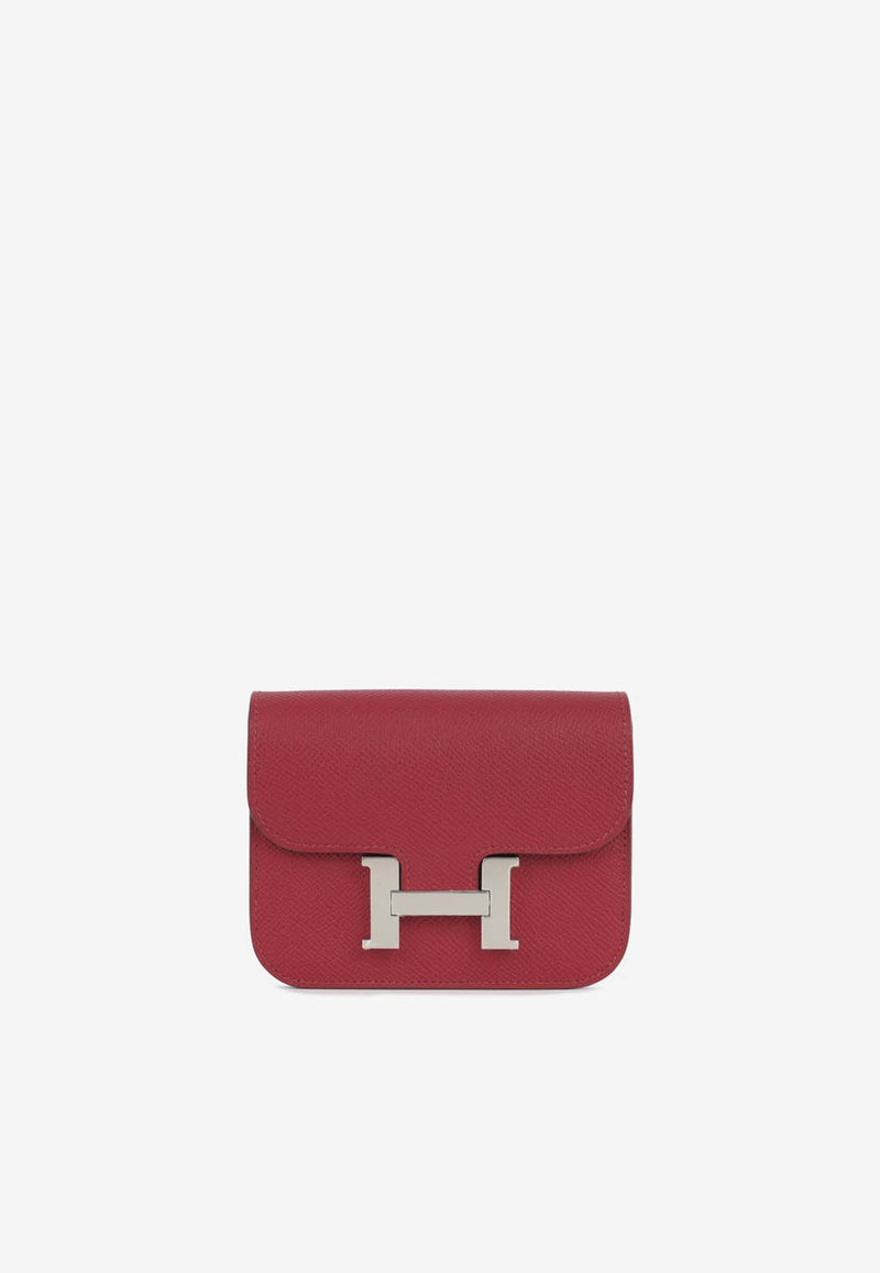 Hermès Constance Slim Wallet in Rubis Epsom Leather with Palladium Hardware