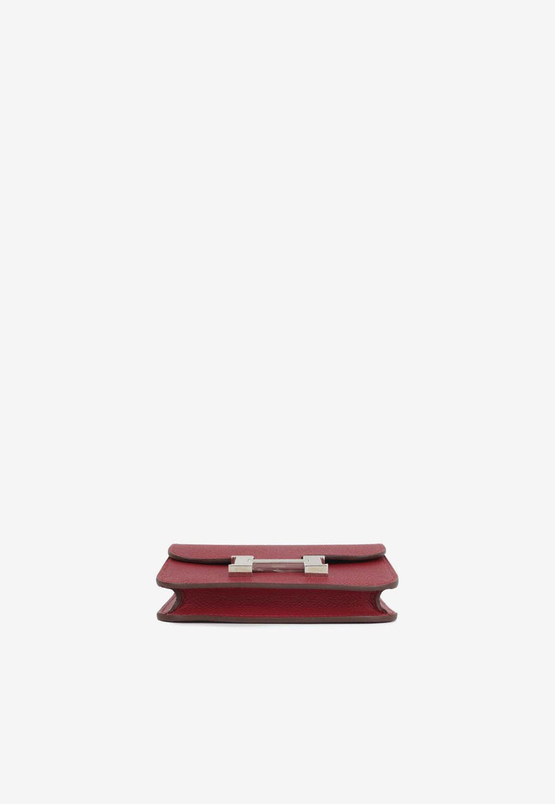 Hermès Constance Slim Wallet in Rubis Epsom Leather with Palladium Hardware