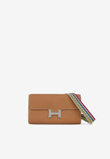 Hermès Constance To Go Wallet Cavale in Gold Evercolour with Palladium Hardware