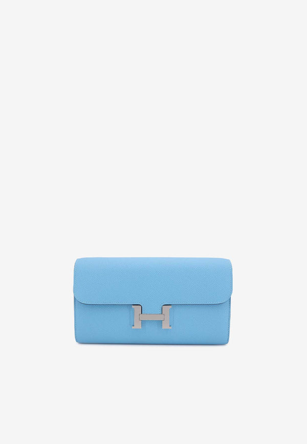 Hermès Constance To Go Wallet in Celeste Epsom with Palladium Hardware