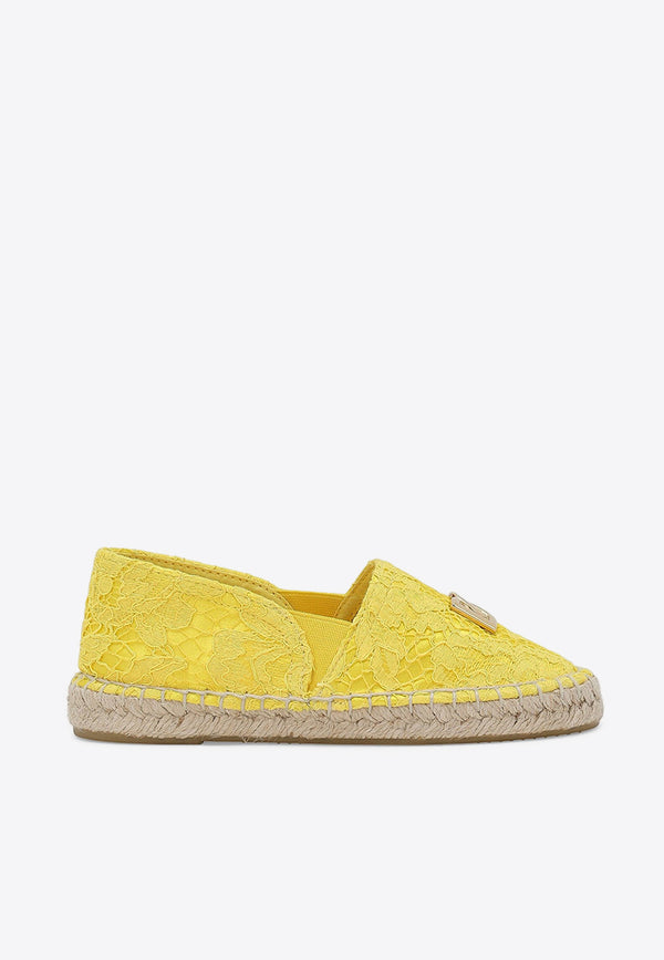 Dolce 
Gabbana Kids Girls DG Satin and Lace Espadrilles D00230 AB011 80210 Yellow