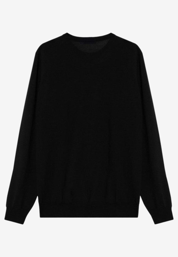 Drumohr Wool Crewneck Sweater Black D0D103WO/P_DRUMH-690