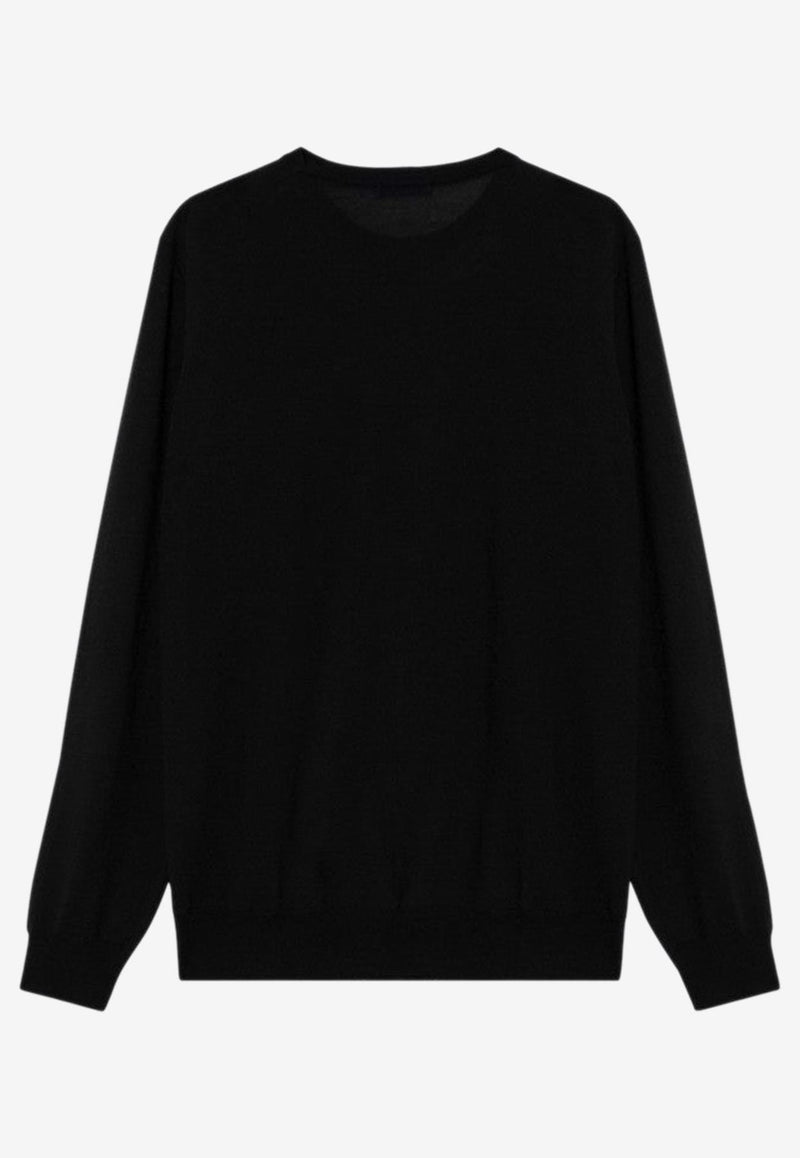 Drumohr Wool Crewneck Sweater Black D0D103WO/P_DRUMH-690