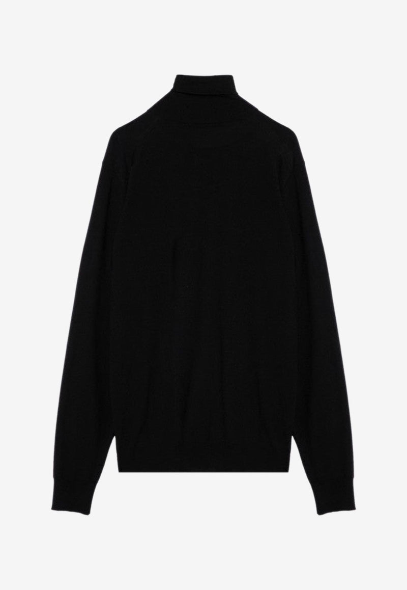 Drumohr High-Neck Wool Sweater Black D0D104WO/P_DRUMH-690