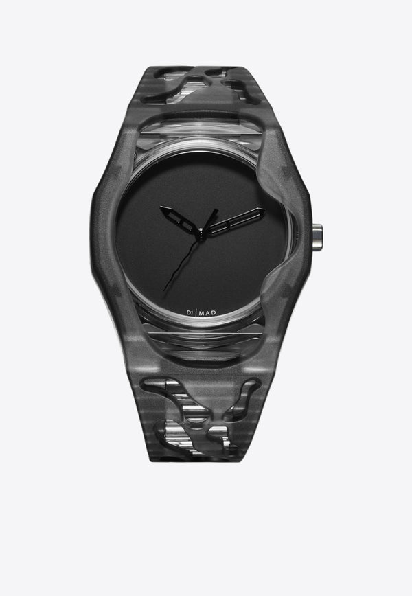 D1 Milano X Mad Absence Transparent Watch Black D1-MDRJ01BLACK