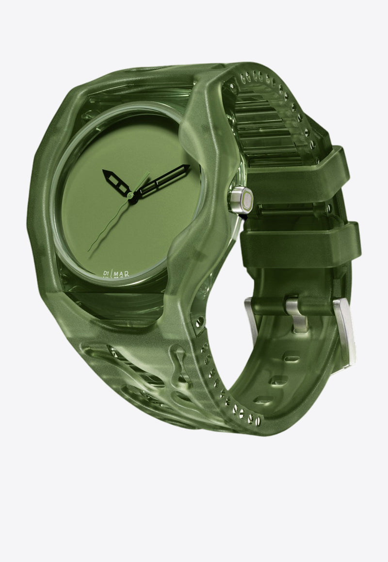 D1 Milano X Mad Viridis Transparent Watch Green D1-MDRJ05GREEN