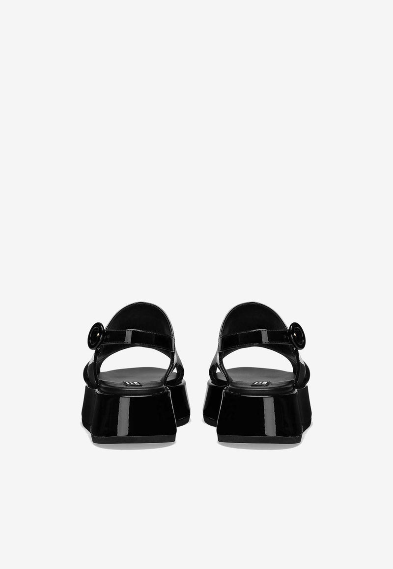 Dolce 
Gabbana Kids Girls Patent Leather Sandals D11229 A1328 80999 Black