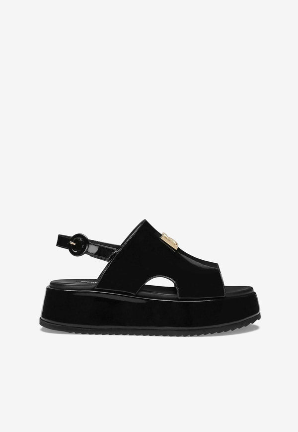 Dolce 
Gabbana Kids Girls Patent Leather Sandals D11229 A1328 80999 Black