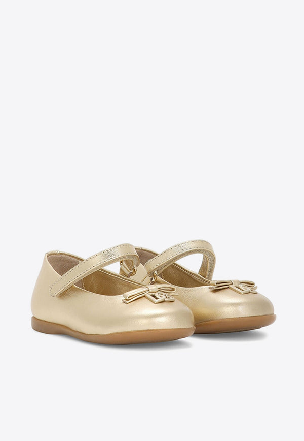 Dolce 
Gabbana Kids Baby Girls Nappa Leather Ballet Flats D20081 AJ133 87601 Gold