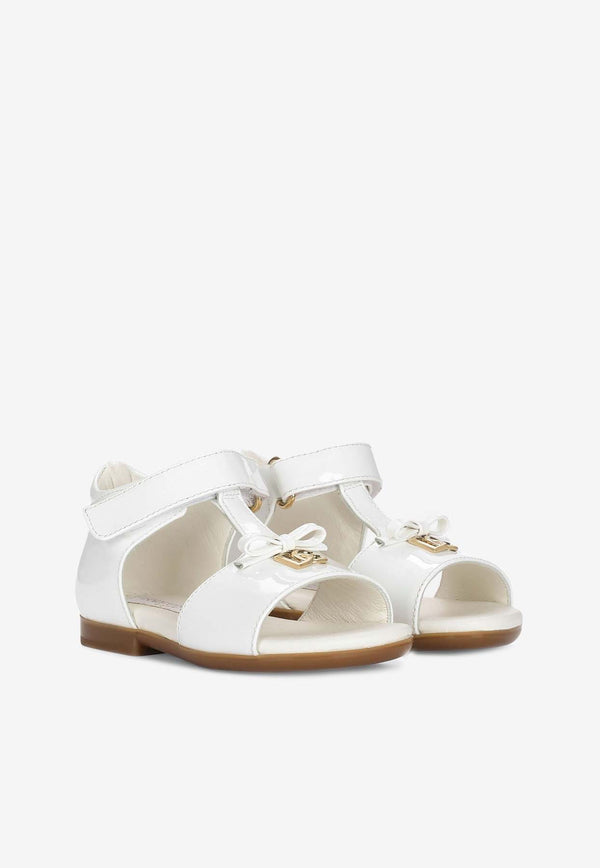 Dolce 
Gabbana Kids Baby Girls DG Patent Leather Sandals D20082 A1328 87682 White