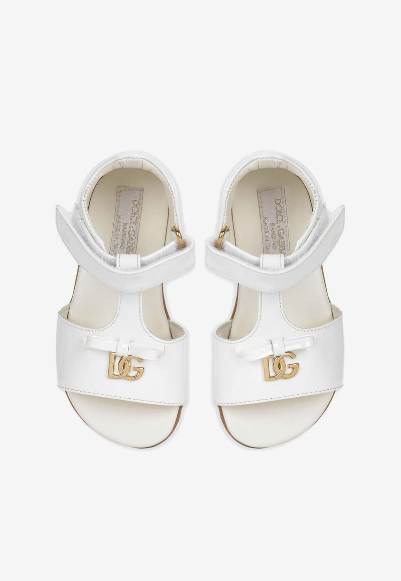 Dolce 
Gabbana Kids Baby Girls DG Patent Leather Sandals D20082 A1328 87682 White