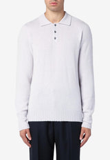 Drumohr Wool Polo Sweater White D4W145WO/P_DRUMH-606