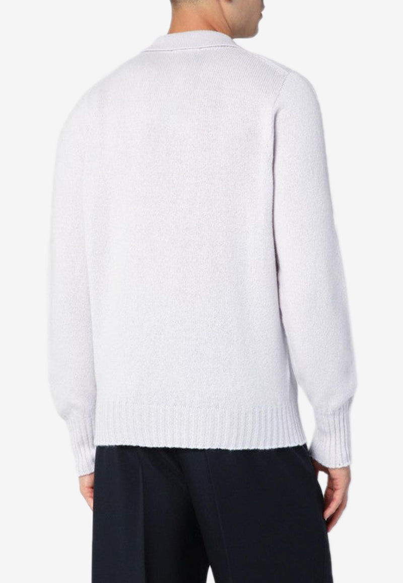 Drumohr Wool Polo Sweater White D4W145WO/P_DRUMH-606