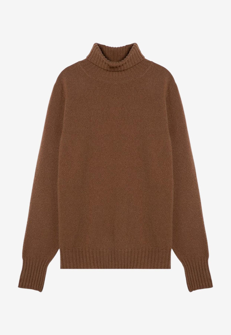 Drumohr High-Neck Wool Sweater Camel D4W404NWO/P_DRUMH-539