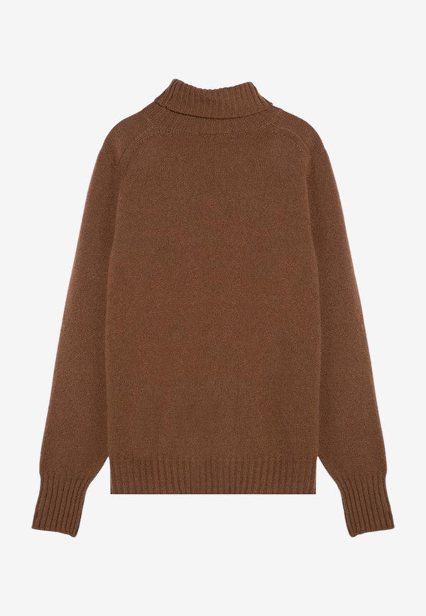 Drumohr High-Neck Wool Sweater Camel D4W404NWO/P_DRUMH-539