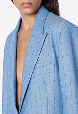 Des Phemmes Wool-Blend Single-Breasted Jacket Light Blue D603WQWO/P_DESPH-D0651