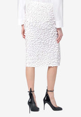 P.A.R.O.S.H Sequined Pencil Skirt White D620997PL/Q_PAROS-001