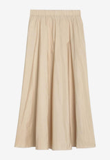 P.A.R.O.S.H Flounced Maxi Skirt Beige D621140PL/Q_PAROS-004